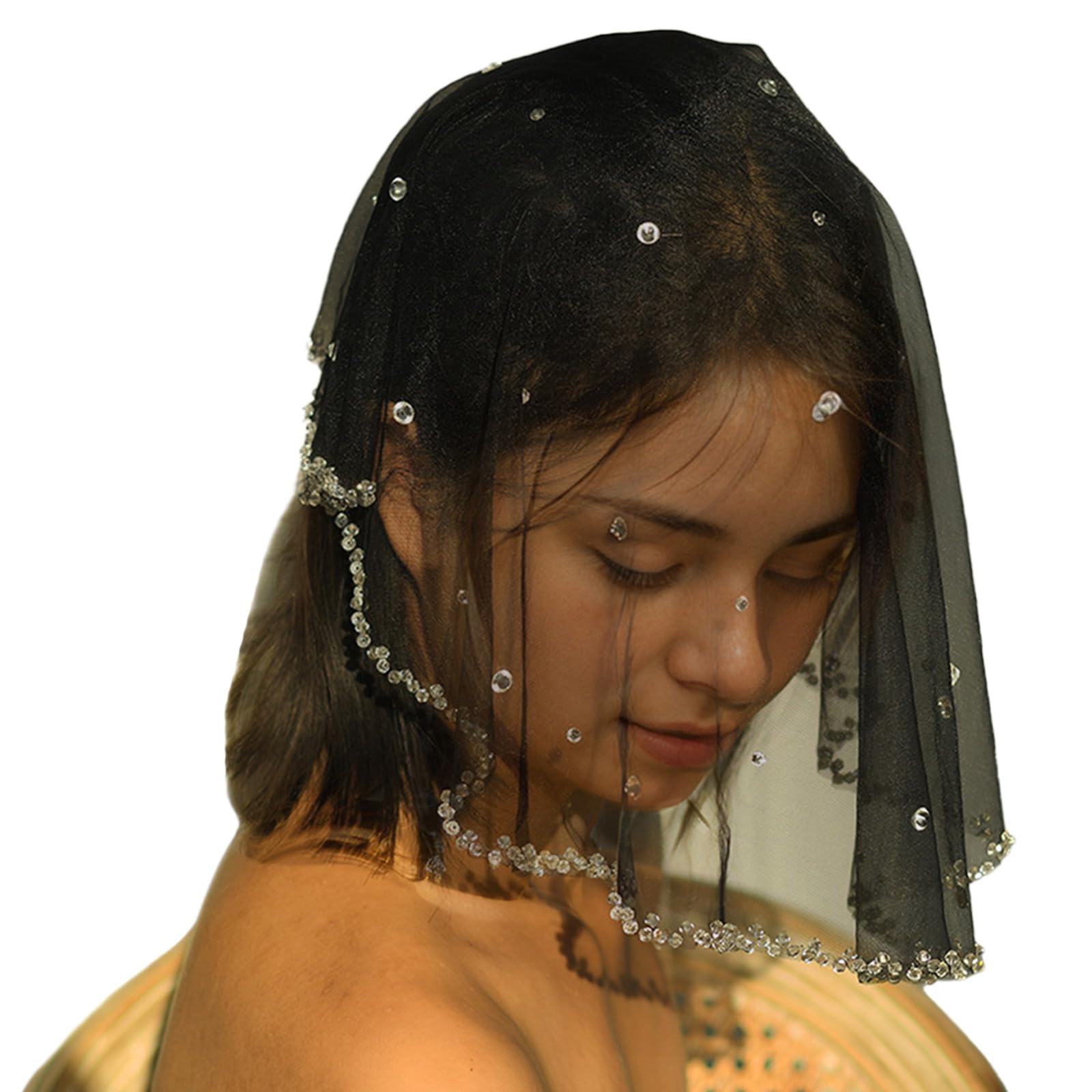 Tocado de velo de cristal brillante para novia con diamantes de imitación, cómodo velo de boda, accesorio para el cabello, elegante accesorio para el cabello de novia de cristal
