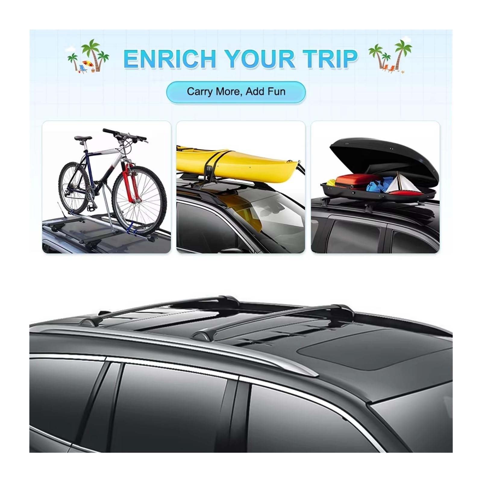 Barras Transversales De Techo Para Hyundai Para Santa Fe