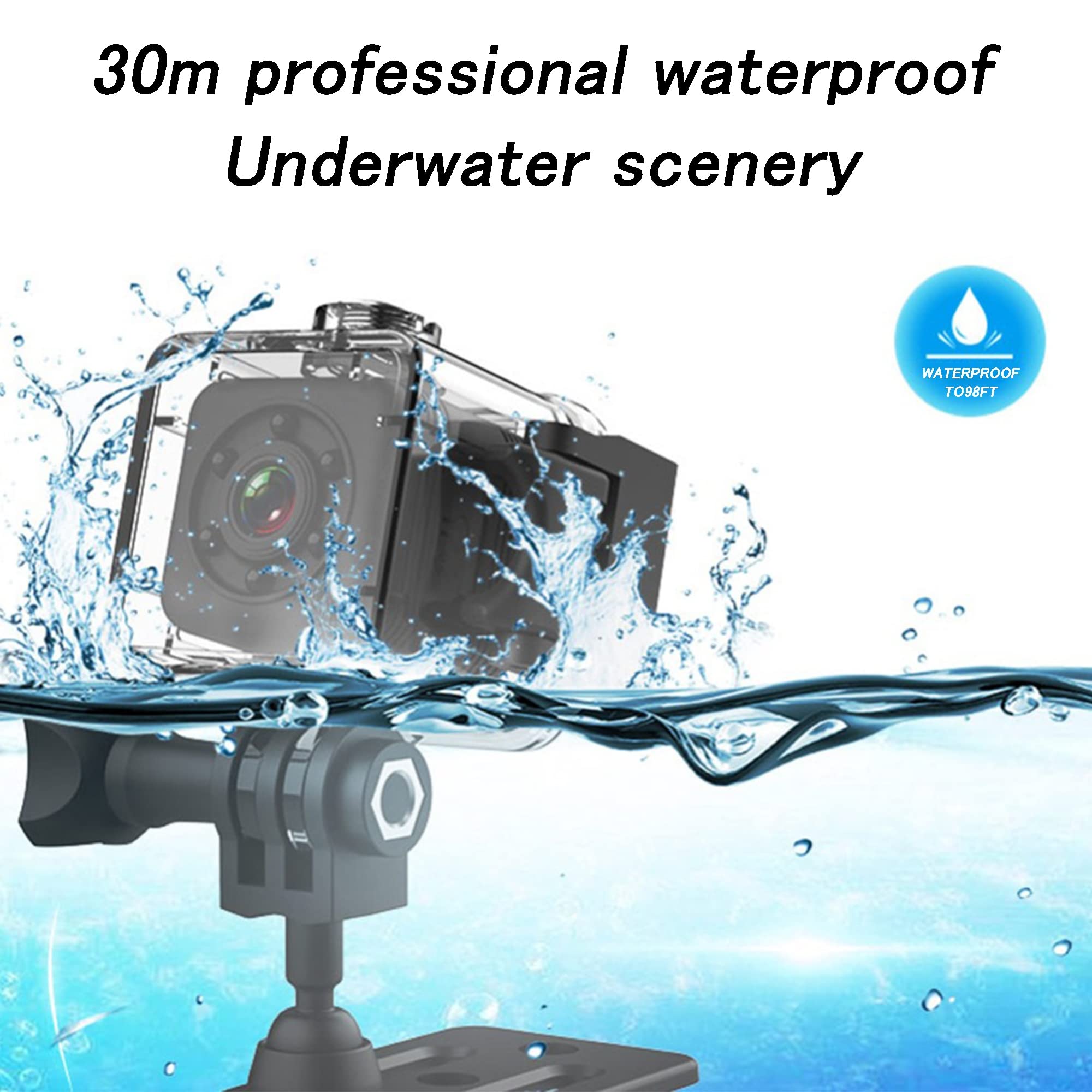 SDEQA Caméra Espion Étanche Mini WiFi Caméra Cachée 1080P HD Caméra Nounou sans Fil avec Vision Nocturne Détection De Mouvement pour Bureau, Maison, Voiture