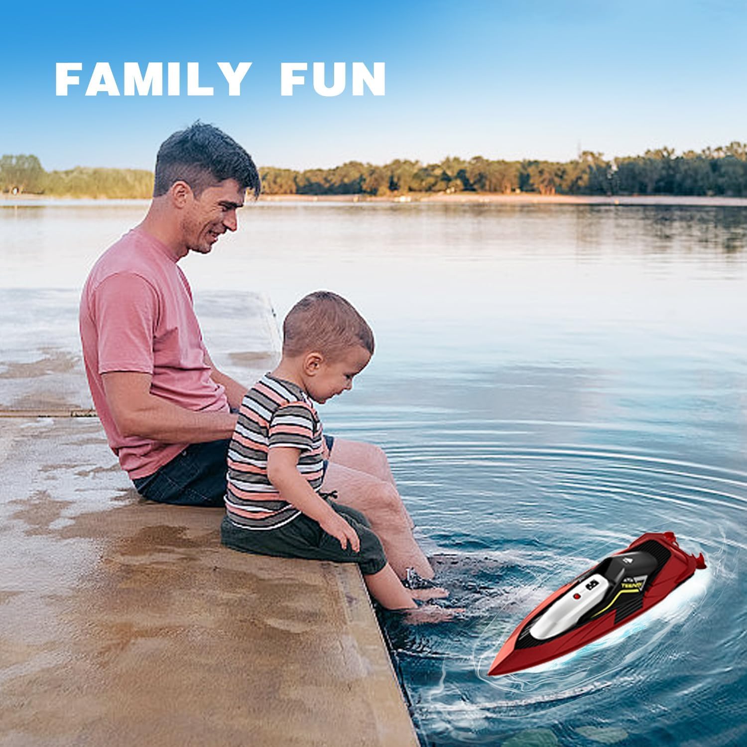 4DRC Remote Control Boats 2.4GHz Full Proportional Mini RC Jet Boat Toys,Boats for Pools and Lakes,akes,Bathtub Toy Boats with Whole Body Waterproof,Gift for Adults Boys & Girls