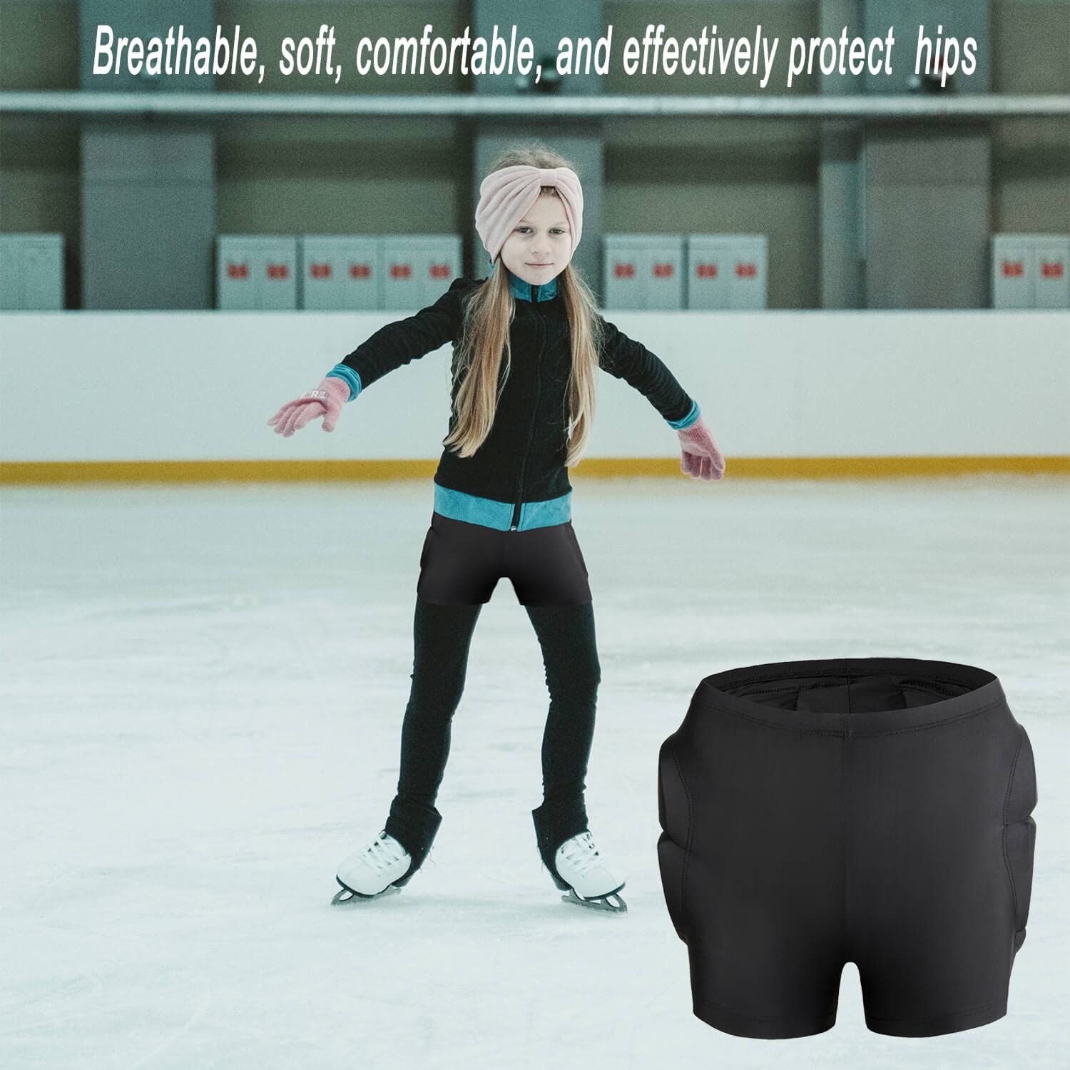 Pantalones cortos acolchados para niños, con almohadillas protectoras para snowboard, esquí, patinaje, ciclismo, protección 3D para coxis