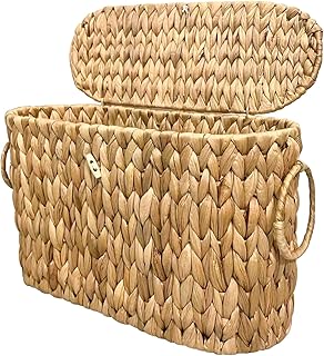 Toilet Paper Basket with Lid,Wicker Basket for Bathroom Organizers and S...