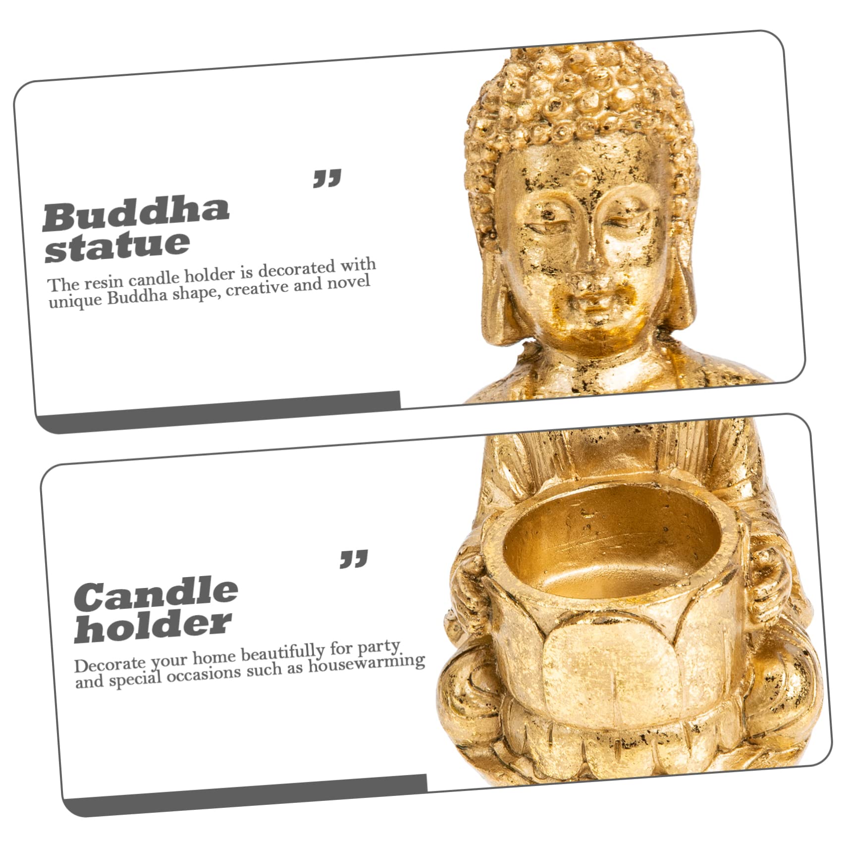 Amazon｜GARVALON 仏像デザインの樹脂キャンドルホルダー ヴィンテージ