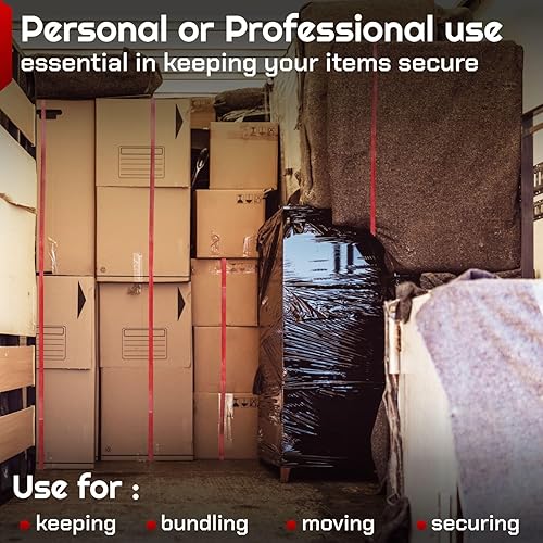 Miniatura 6 de IDL Packaging Bandas de goma fuertes, elásticas y flexibles de 92 pulgadas, paquete de 24, rojo, 2 veces de elasticidad, 80% goma natural, bandas de