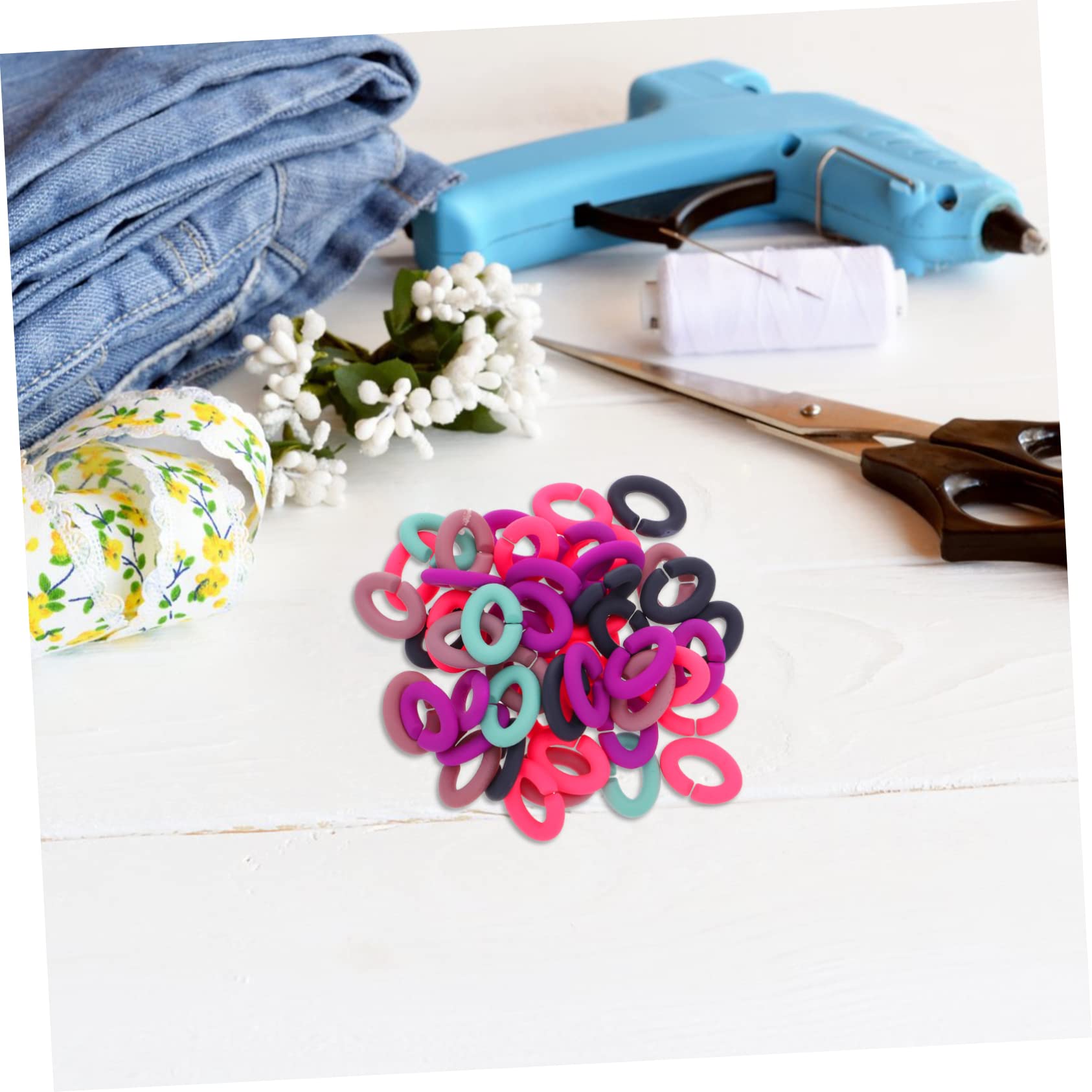 COHEALI 250pezzi Anelli Di Collegamento Acrilico Colorati Per Braccialetti e Accessori Fai Te Anelli Portachiavi e Catene Per Borse Materiale Sicuro e Amichevole Design Semplice e
