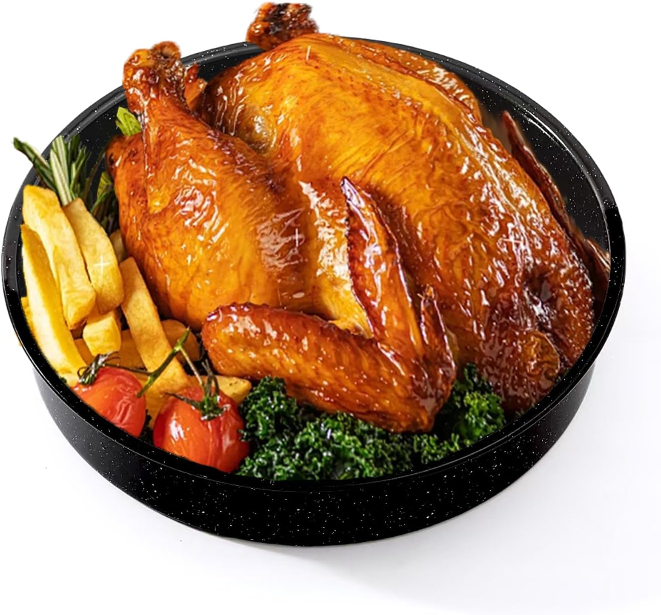 3-Pack Enamel Roasting Pan Set Round Deep Baking Pans Oven Trays10"/12"/14" Cake Pans High Performance Non-Toxic Pizza Pan Cookie Baking Sheets Oven Trays For Cooking Merry Christmas Gift for Mom - Image 7