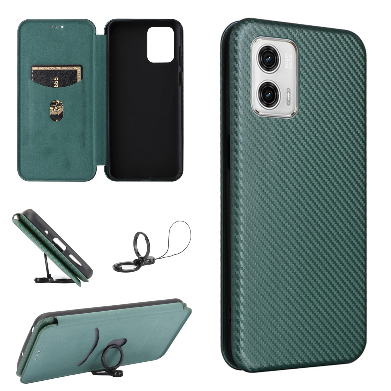 Amazon.co.jp: Motorola Moto G53j 5G ケース 手帳型 薄型 炭素繊維 
