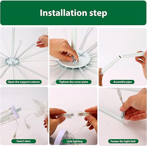 Miniatura 7 de Árbol de Navidad para exteriores, 9 pies, 478 luces LED, aplicación inteligente de árbol de cono en espiral y control remoto, sincronización de