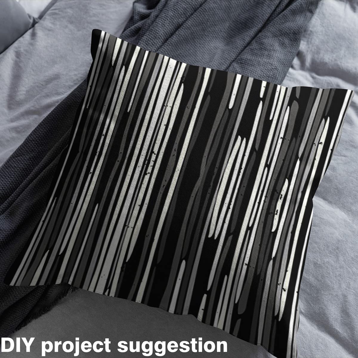 Stripes Fabric by The Yard,Geometric Upholstery Fabric,Modern Striped Art Outdoor, for Chairs,2 Yard,(L184*W150cm) White And Black - Image 4