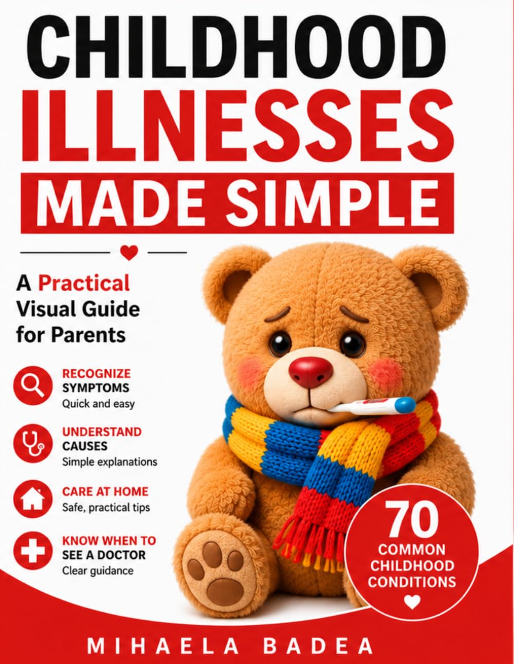 Childhood Illnesses Made Simple: A Visual Guide for Parents to Recognize, Understand and Manage 70 Common Kids’ Symptoms – with Clear Images, Causes, Home Care Tips & When to See a Doctor