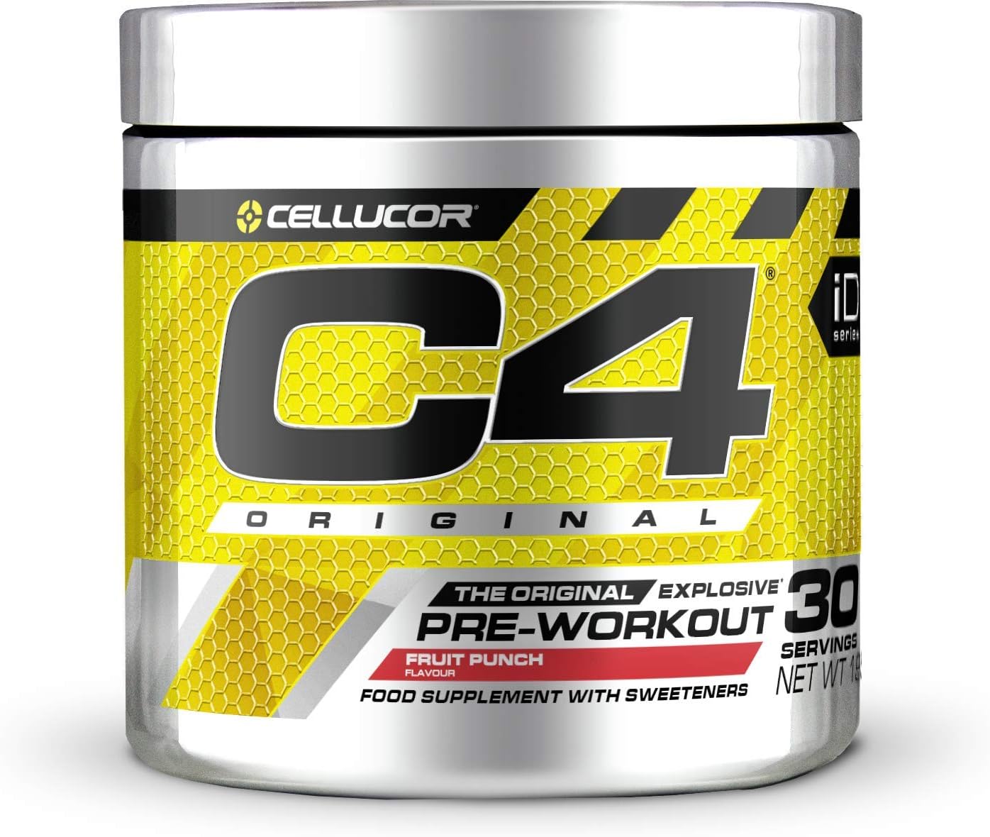Pre-workout Powder C4 Original Fruit Punch | Pre-workout Energy Drink Supplement | 150mg Caffeine + Beta Alanine + Creatine Monohydrate | 30 Dosages