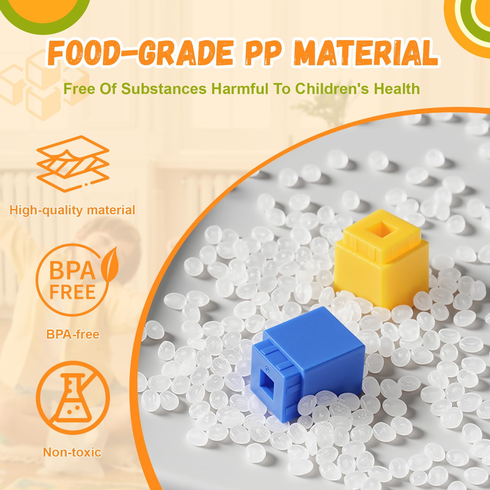 300 Pièces Cube Mathématiques, Blocs de Construction Math, Cubes a Empiler Calcul, Montessori Cube de Comptage Mathématiques Emboitables Numberblocks, Blocs de nombres pour Enfants (300pcs)