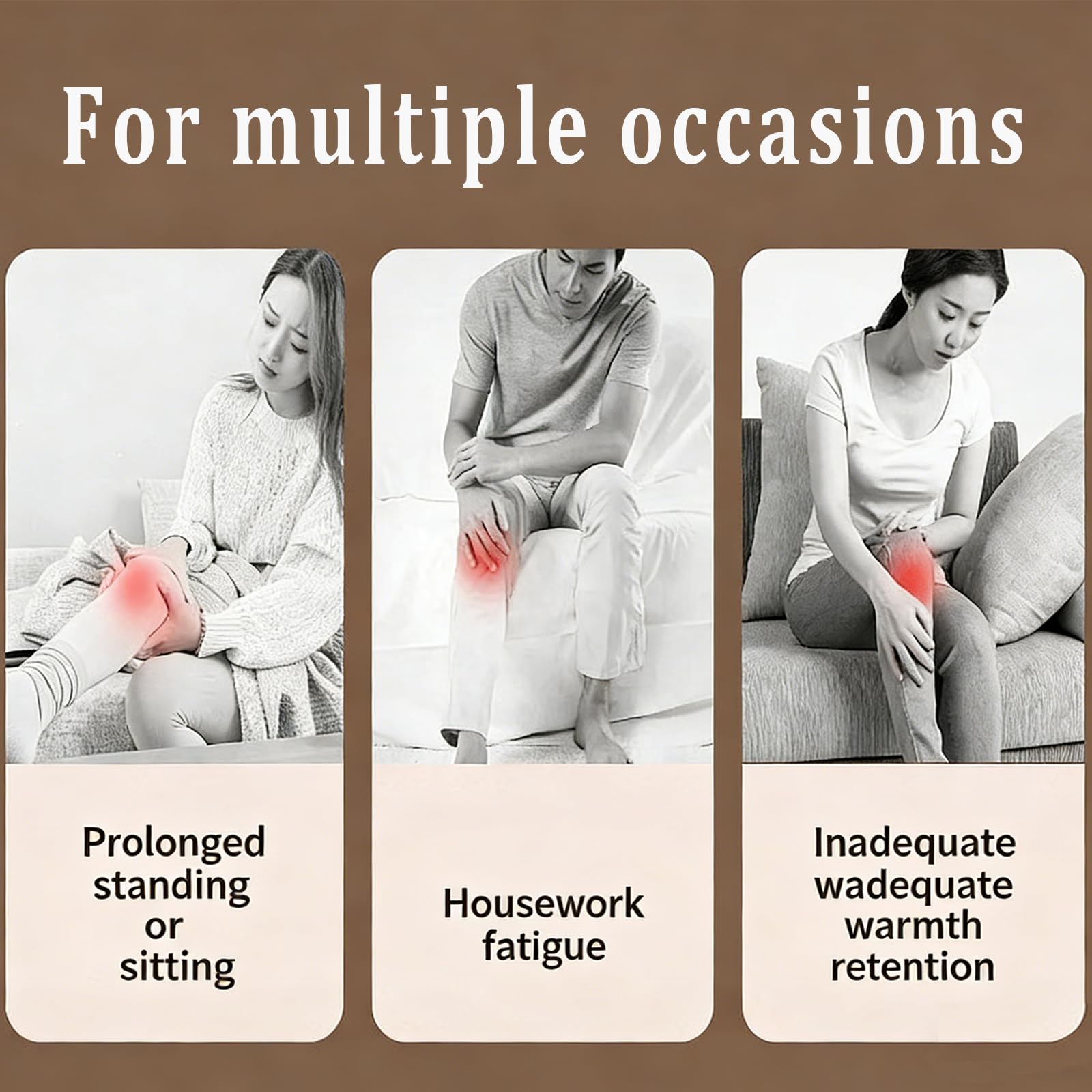 Masajeador de rodilla inalámbrico con calefacción con vibración y calor de luz roja, 5 modos de calor y 3 modos de masaje, calentamiento rápido, batería de 5000 mAh, ajuste cómodo para rodilla, hombro