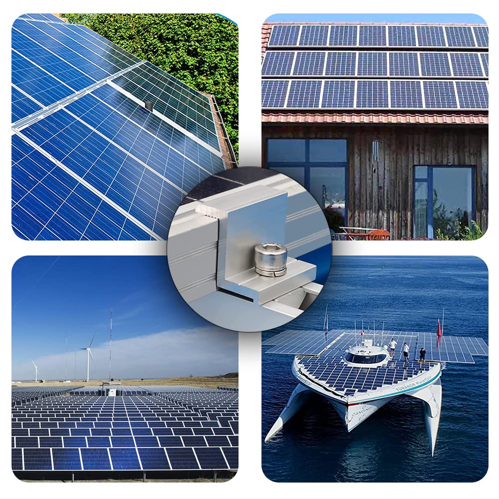 8 Pièces Supports Panneaux Solaires 30mm - Kit Fixation Photovoltaïque Avec Clé Hexagonale Pour Toit Et Mur