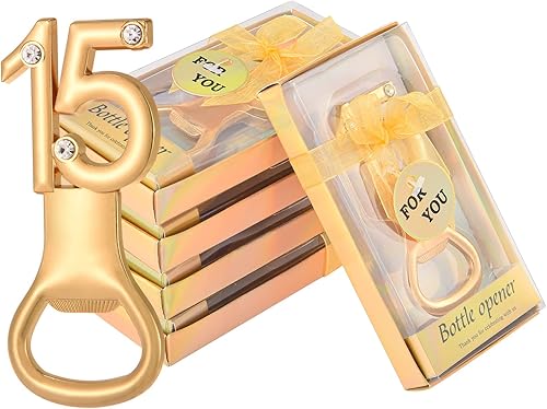 50 piezas de abrebotellas de cumpleaños número 15, recuerdos de fiesta para invitados, recuerdos de fiesta de quinceañera, decoraciones y recuerdos
