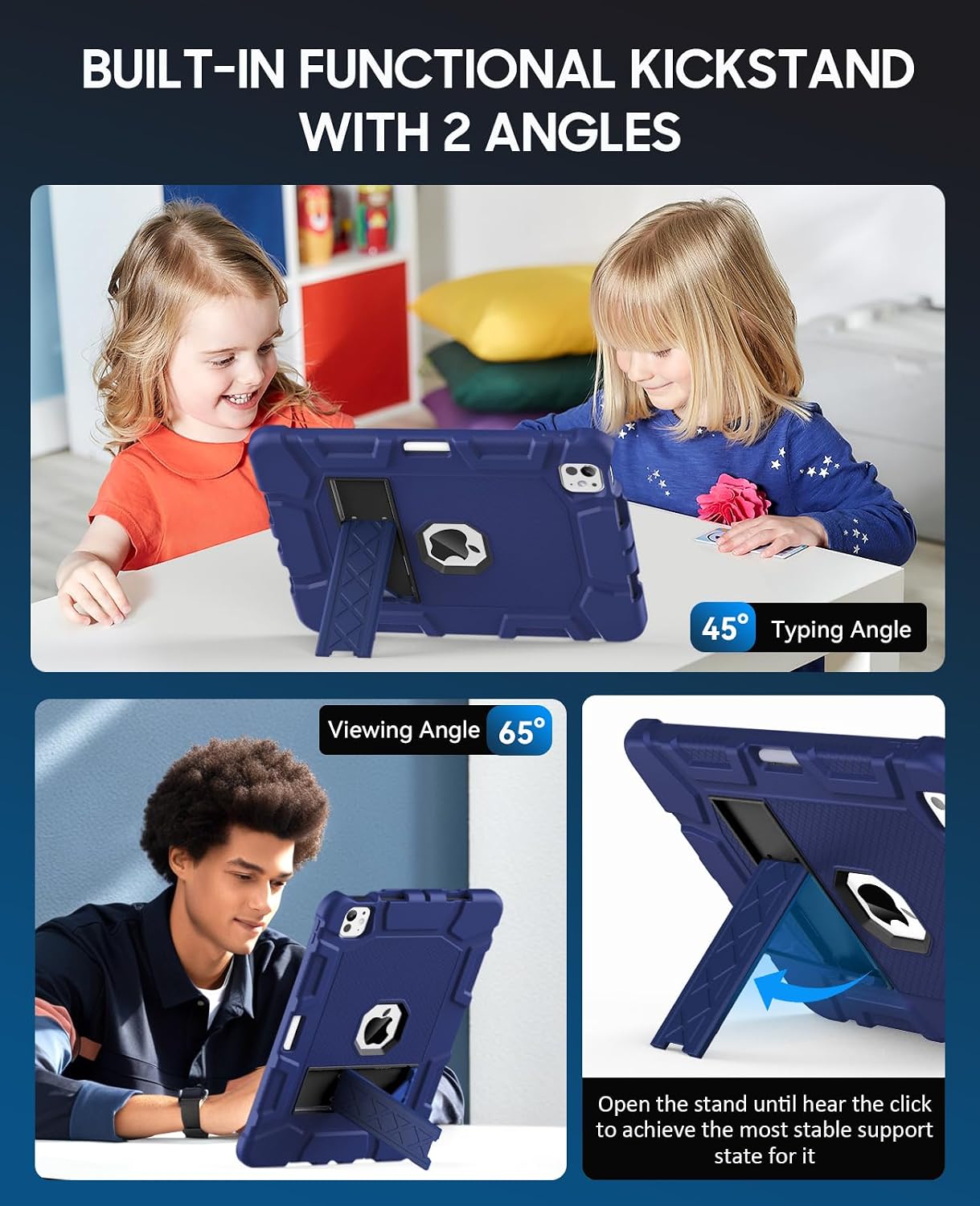 Case for iPad Pro 11 Inch Case (M5 2025/ M4 2024, Navy Blue image 5
