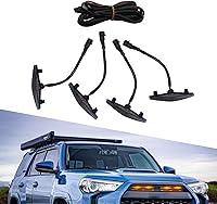 Vista 1 de cueclue Pack-4 Luces LED para parrilla delantera de automóvil, 3.7 x 0.59 pulgadas, luz de parachoques delantero con arnés, luces decorativas