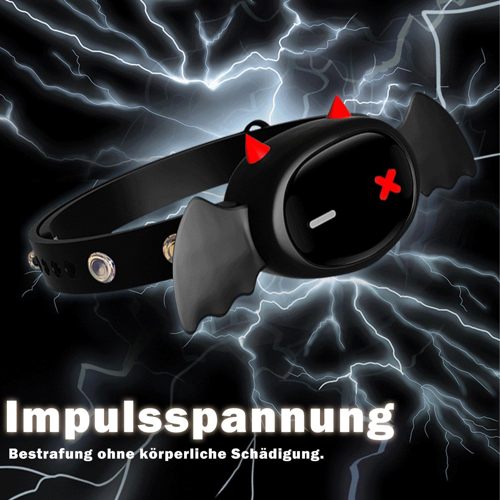 Shock Collar Sexhalsbänder BDSM Halsband Elektro Schock Collar Elektroschock Halsband Reizstromgerät Elektro Schocker Sexuelle Elektrostimulation Keuschheitsgürtel Halsband Damen für Sex Fetisch