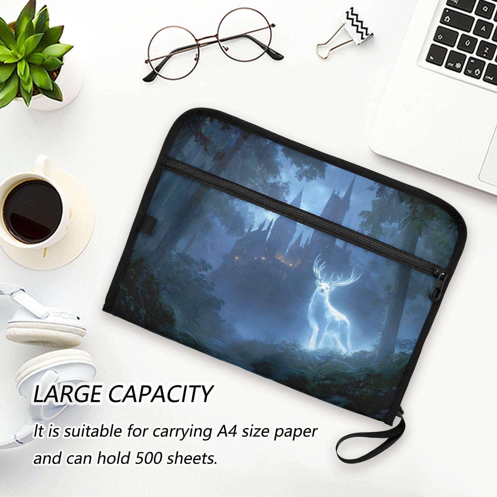 Amazon.com : KYZSXZ Expanding Accordion File Folder Surreal Deer