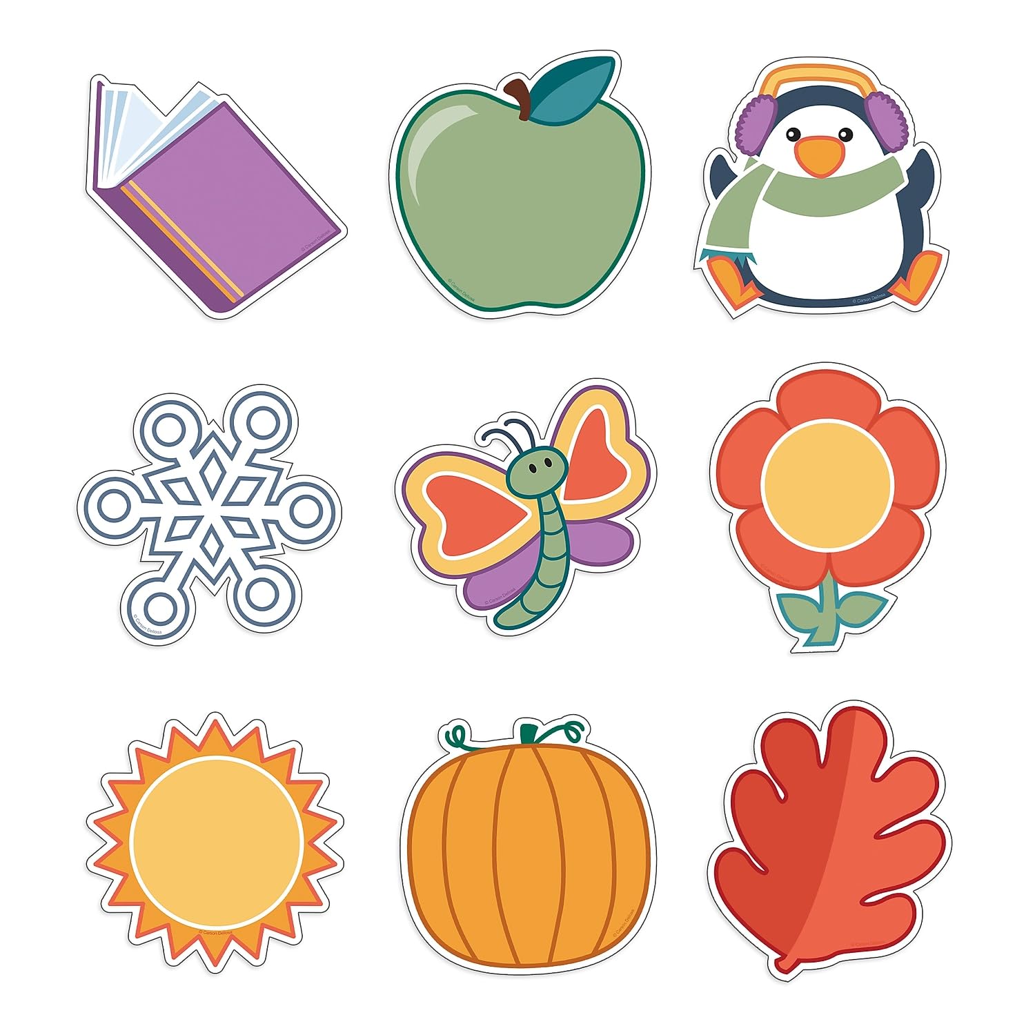Carson Dellosa 150PC Summer, Fall, Winter, Spring Decor, Autumn Leaves
