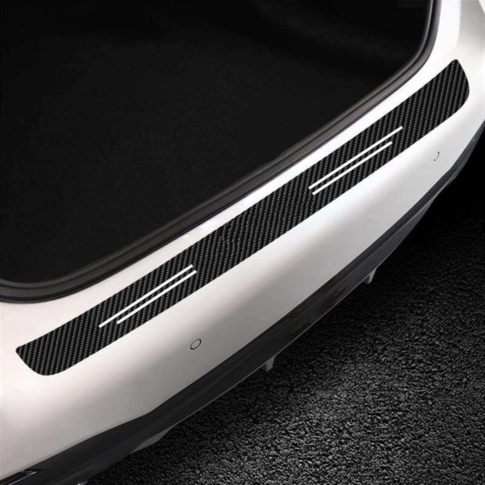 Tira de protección del Maletero 5 Protectores de umbral Puerta Coche Fibra Carbono, Pegatinas Cuero para Parachoques Trasero para Chrysler 200C