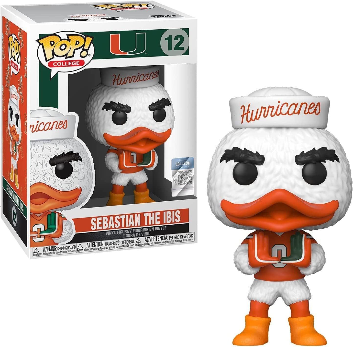 Pop! Mascots: University of Miami - Sebastian The Ibis