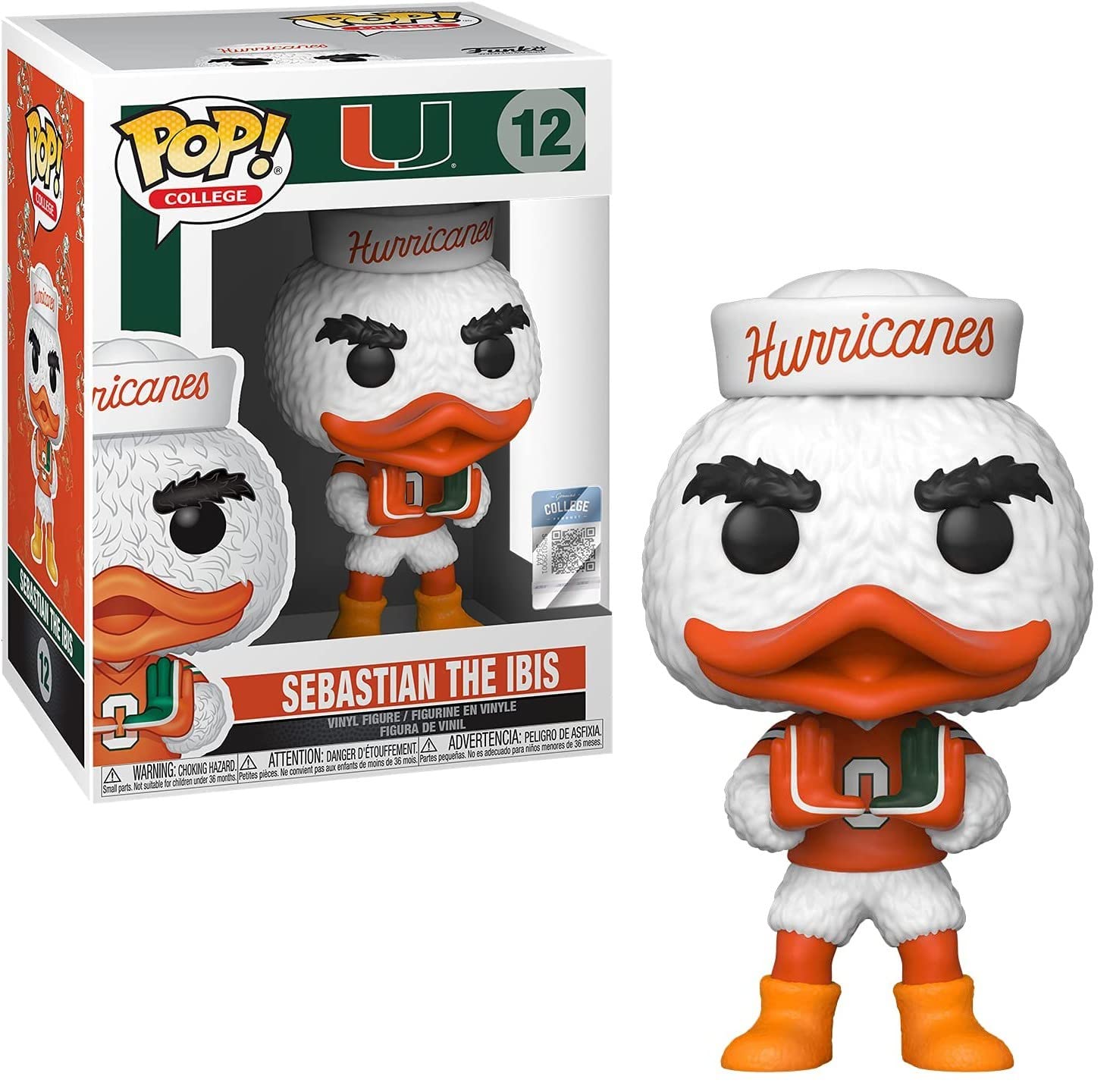 Pop! Mascots: University of Miami - Sebastian The Ibis