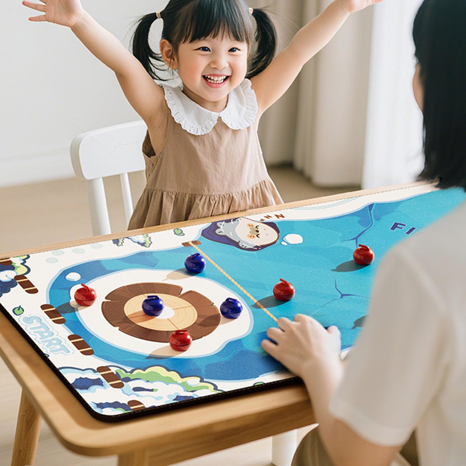 Gioco da Tavolo per Lo Sviluppo per Bambini dai 3 Anni in, Giocattolo per attività familiari in Gomma Sicuro con Facile conservazione, Strumento apprendimento interattivo Gioco per Lo Sviluppo