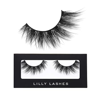 Lilly Lashes Premium Synthetic Lashes Houston, Fake Eyelashes Natural Look, Bold Full Bodied Natural Look, False Lashes, Vegan Strip Lash, Reusable Up to 10 Wears, 15mm