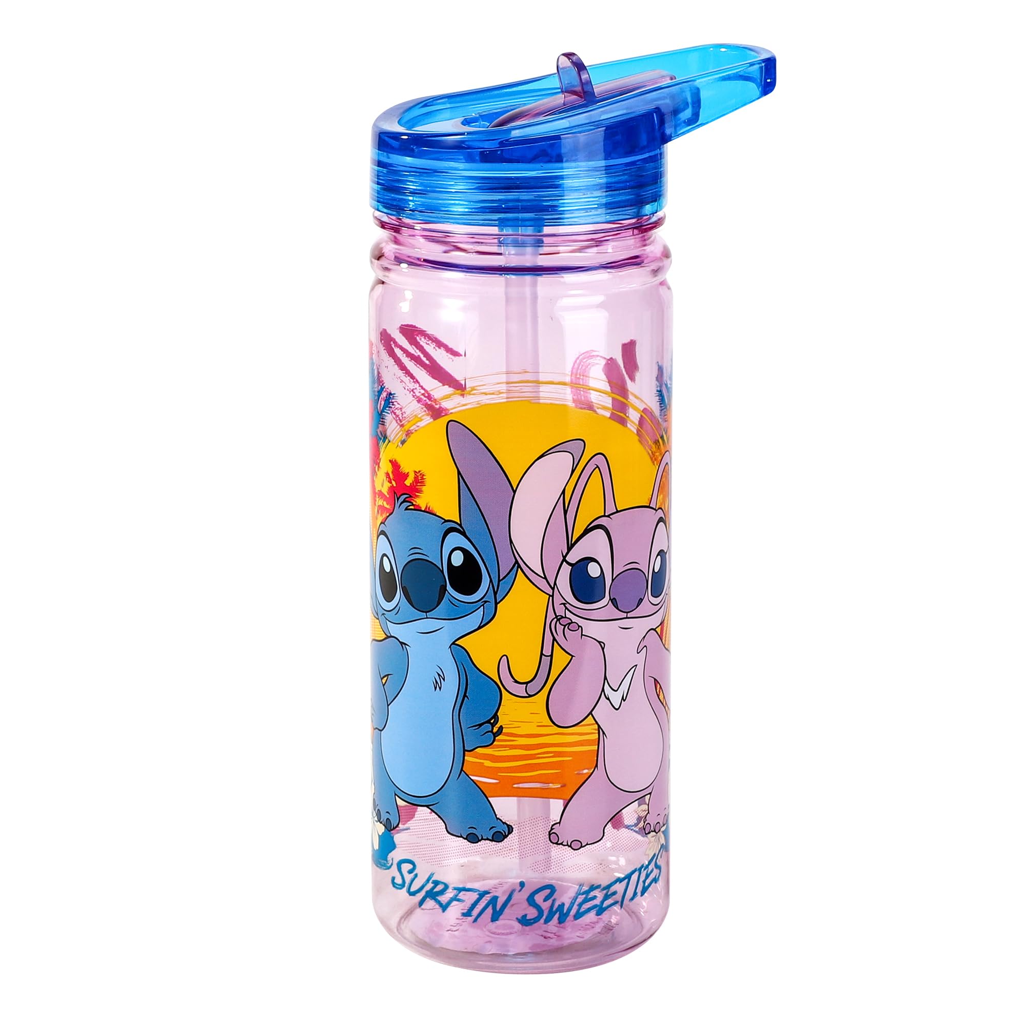 Disney Stitch 580Ml Water Bottle For Kids School Drinks Bottle Made Of Durable Ecozen Reusable Bpa Free