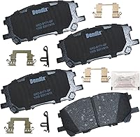 Vista 448 de Pastillas de Freno Delanteras Cerámicas Bendix Priority1 CFC430A para Modelos Selectos INFINITI G35, I30, Nissan 350Z, Altima, Juke, Maxima, Sentra