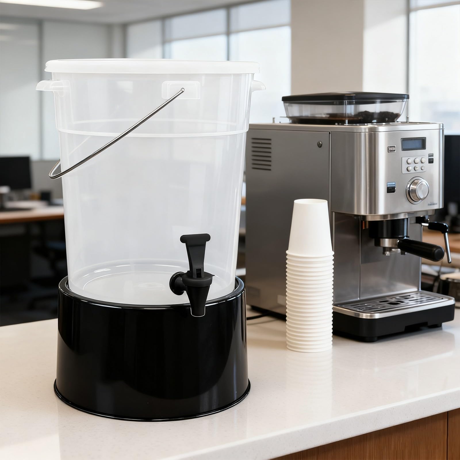Dispensador de bebidas heladas de gran capacidad, contenedor a prueba de fugas con grifo para hogares, cocina, eventos al aire libre, refrigerador, jarra de agua fría, dispensador de bebidas