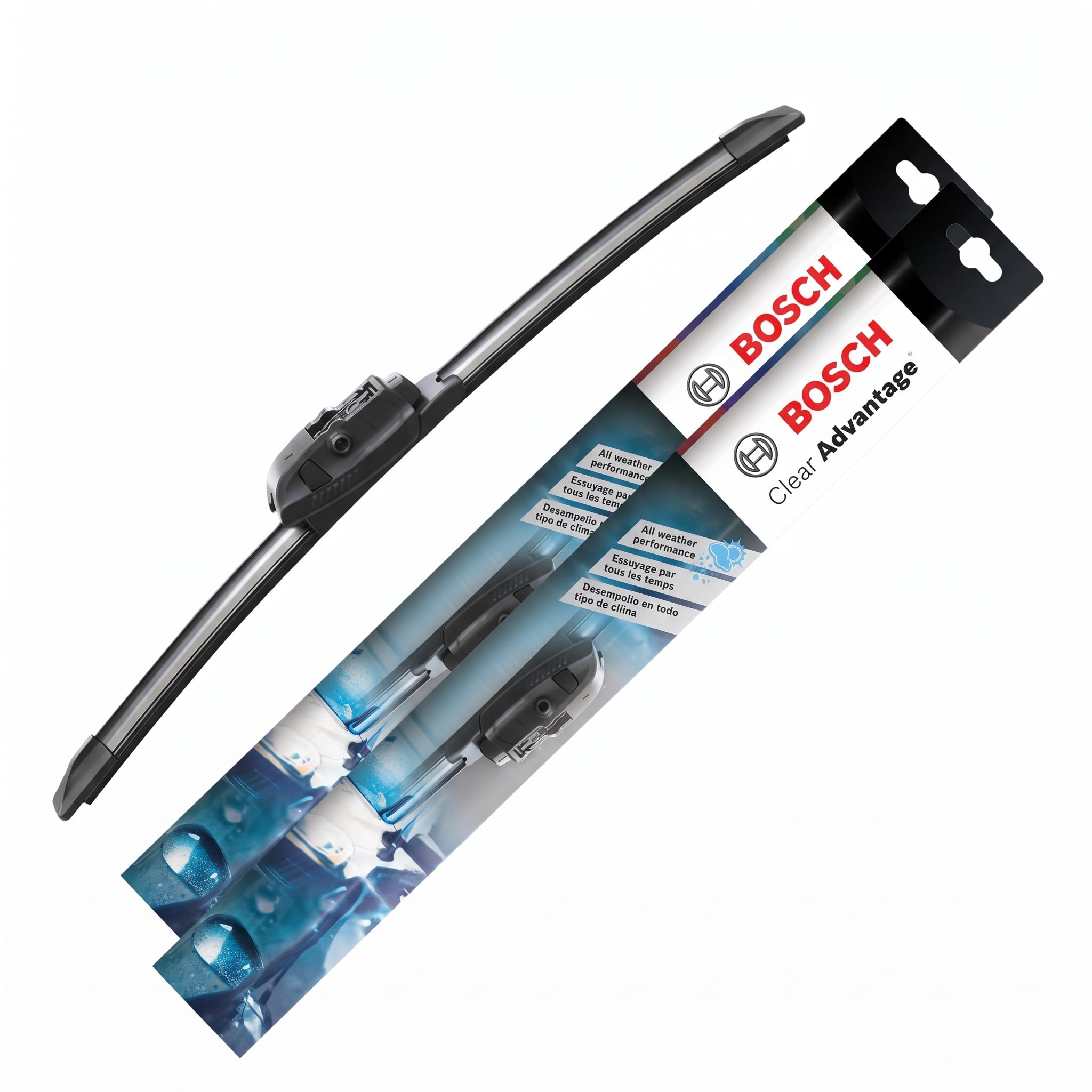 Bosch Automotive Wiper Blade, 24CA Clear Advantage, 24" | Beam Style | Pack of 2