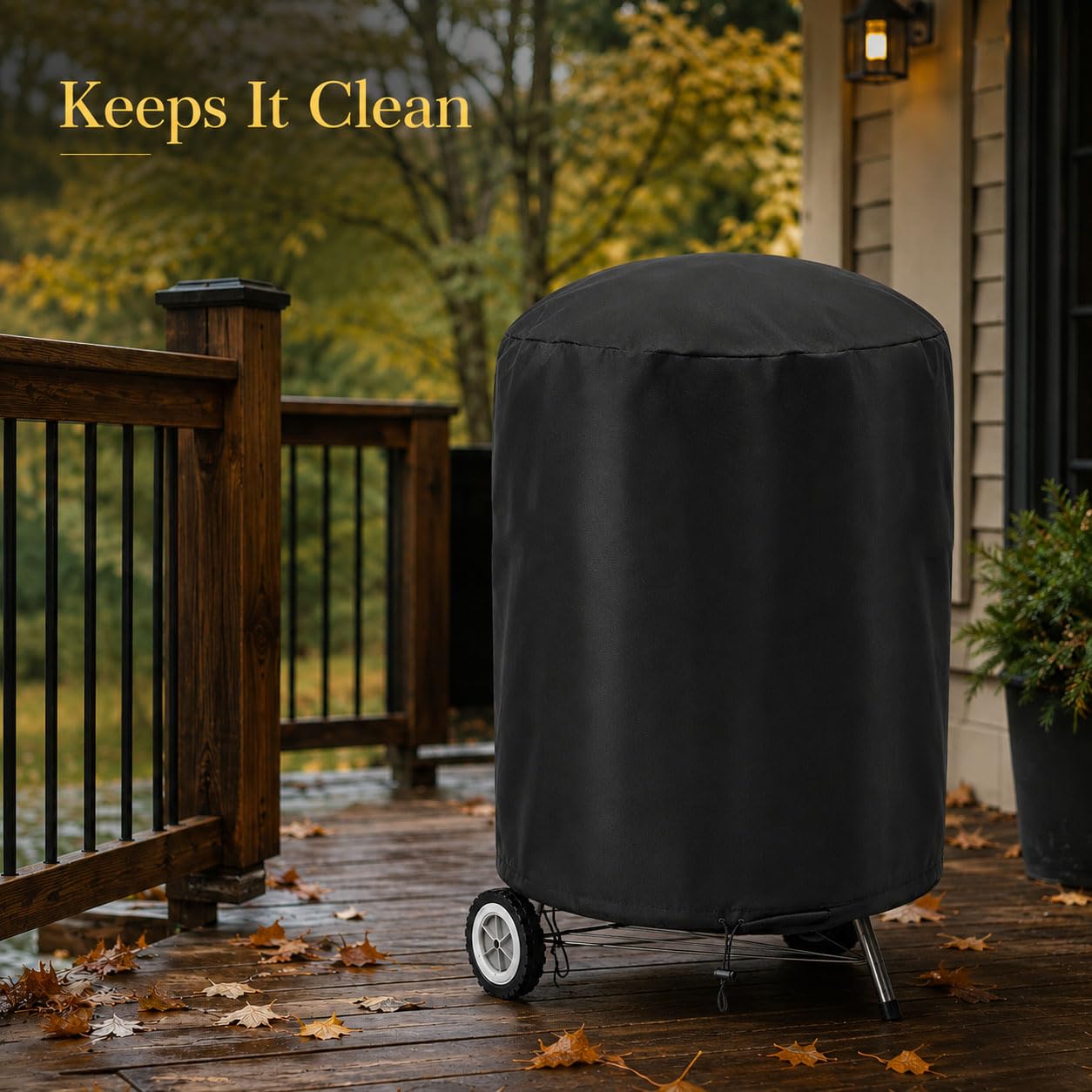 Copertura Barbecue per Char-Broil Kettle 18.5in 2012-2025 | Rotonda Telo Grill Esterno Impermeabile Resistente Meteo Oxford Durevole Coulisse Regolabile Giardino Terrazza Patio Anti-UV
