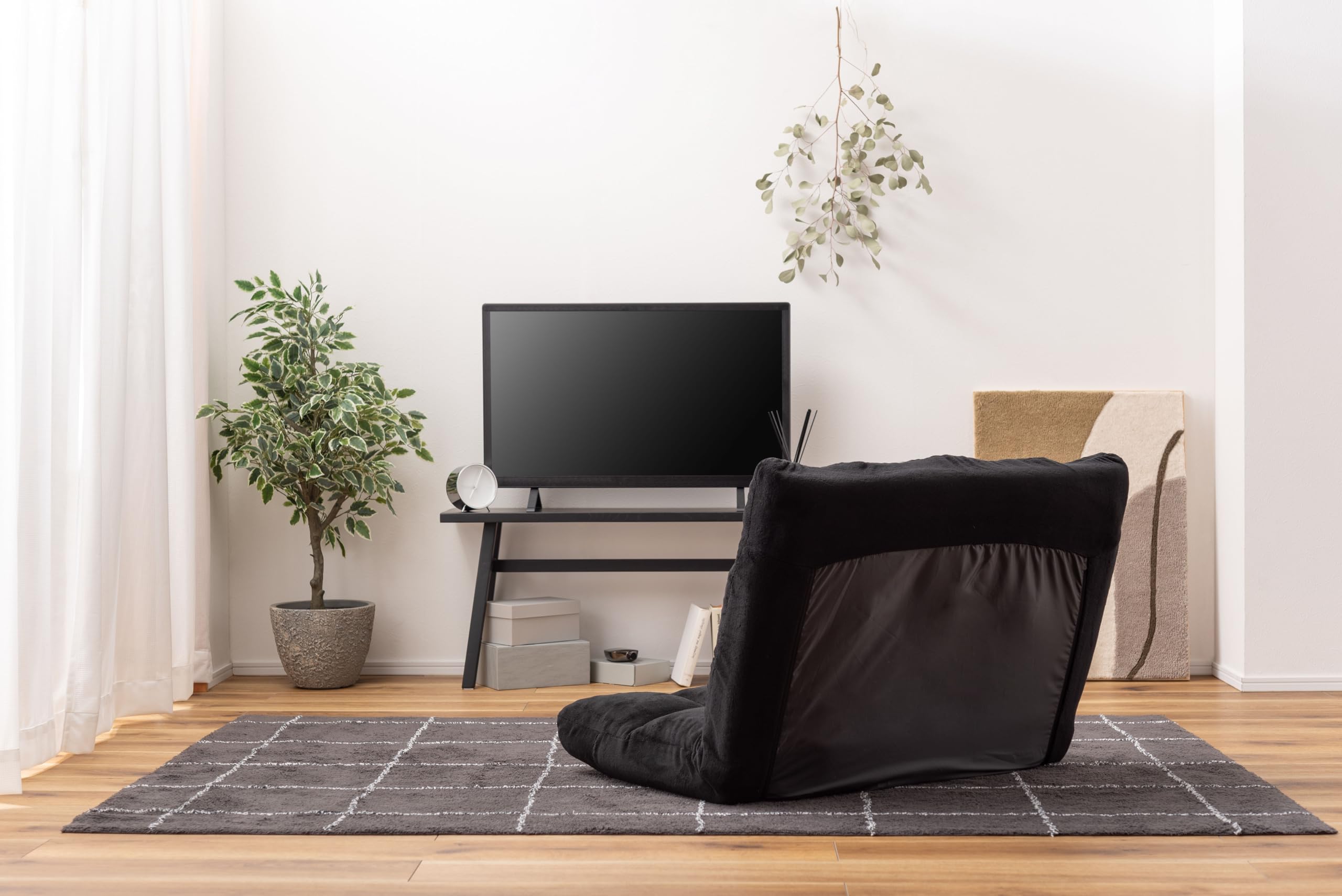 Amazon｜AZUMAYA もこもこリクライナーBK色 FKC-005BK FKC-005BK｜座椅