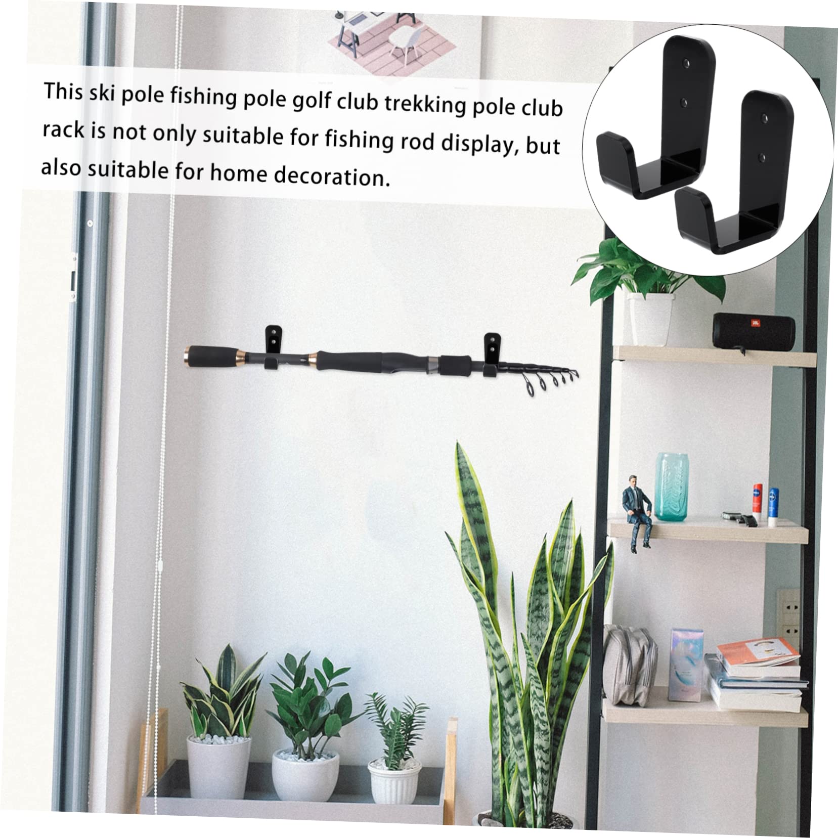 Supporti Parete Per Bastoni Hockey | Set 4 Pezzi Acrilico | Ganci Orizzontali Per Mazze Da Collezione - Foto 8