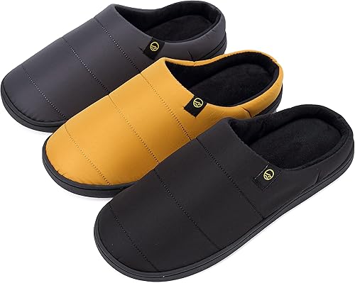 Miniatura 6 de Anproity Pantuflas de espuma viscoelástica para interiores para hombre, con forro polar, cómodas y con puntera cerrada, impermeables,
