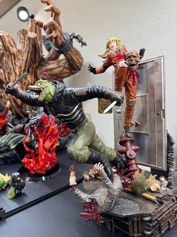 ドロヘドロ Figurama カイマン ニカイドウ スタチュー フィギュア Figureart Store- ドロヘドロ- カイマン & 二階堂エリート