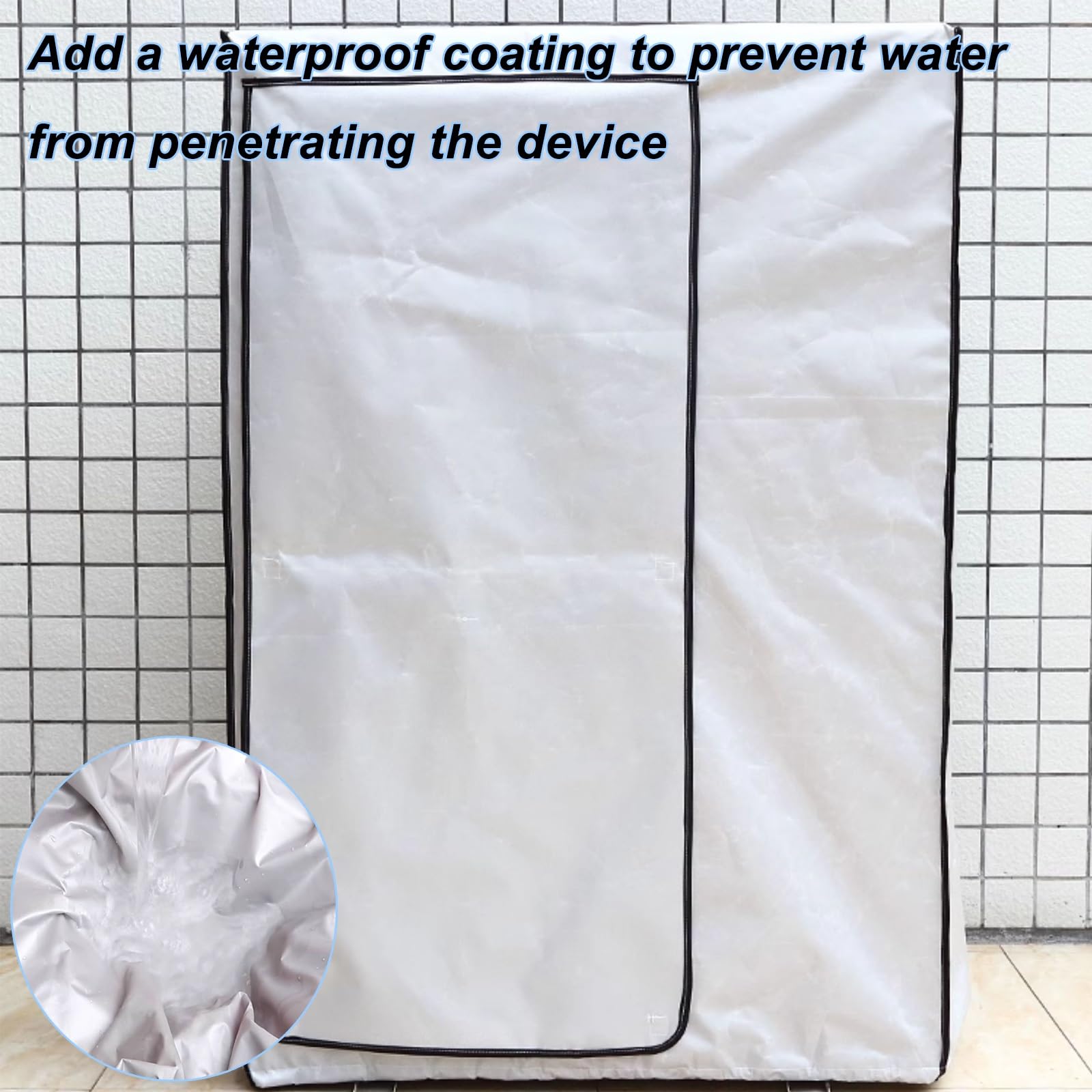 Funda Aire Acondicionado Exterior Universal para Central, Funda para Aire Acondicionado Exterior, Tela Oxford 600D, Impermeable, a Prueba de Humedad y Sol(Gray,100x40x138cm)