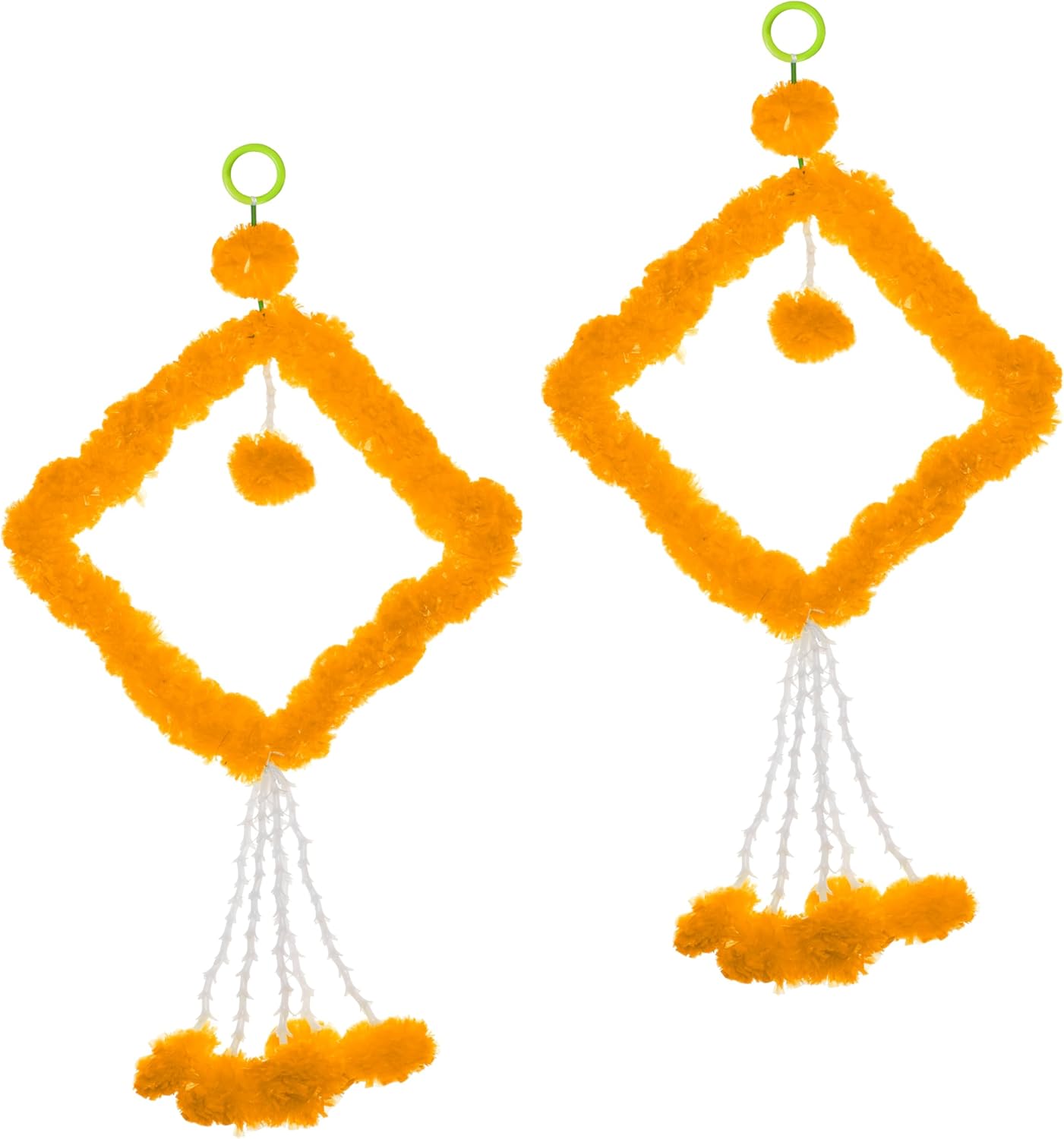 Home Toran/Diamond Shape/Delight Marigold Floral Latkan/Wall Decor