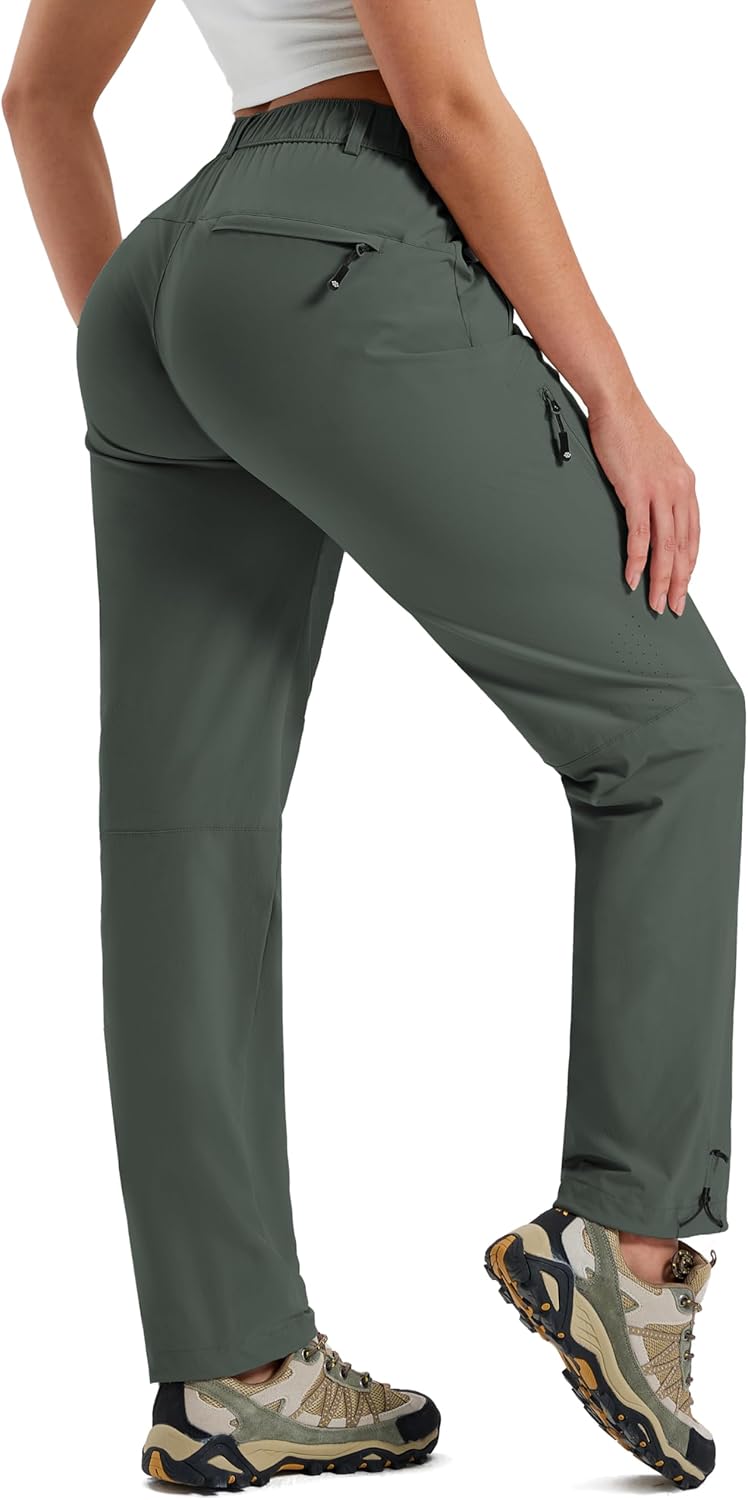 MoFiz Women's Hiking Cargo Pants Lightweight Quick Dry UPF 50 Water Resistant Fishing Camping Travel Pant with 5 Pockets - Image 2
