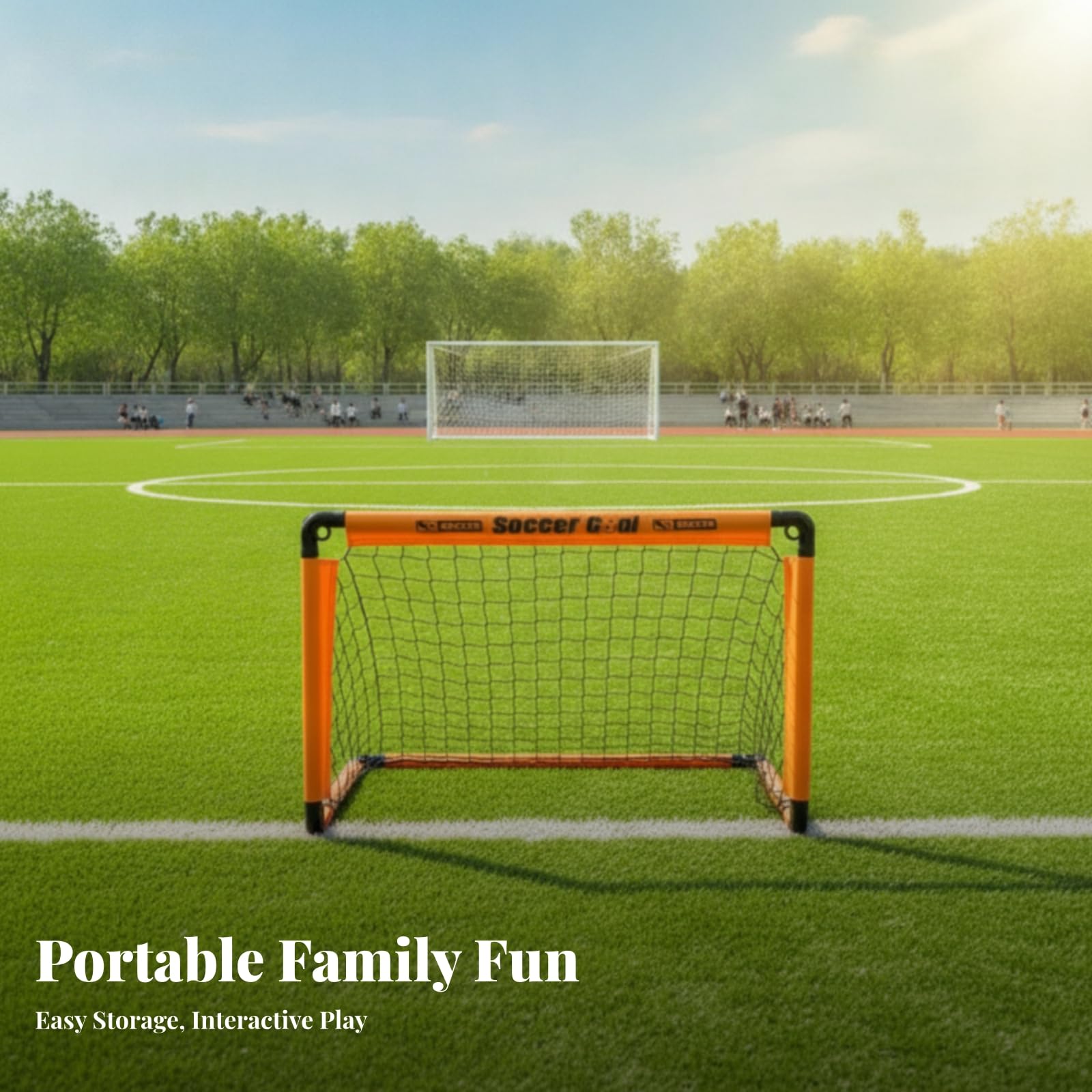 Portería Infantil Plegable Equipo Deportivo Portería Fútbol Plegable Tubular para Entrenamiento, Exterior