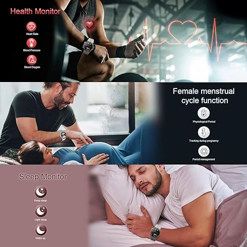 Miniatura 4 de FEKIDO Reloj inteligente para hombre (recepciónmarcación), rastreador de actividad física con IP67, impermeable, frecuencia cardíaca, presión