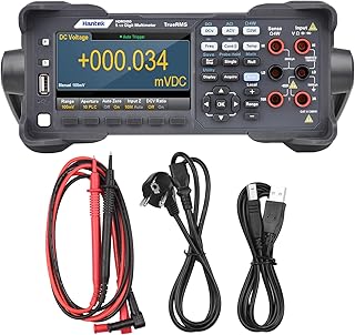 YuqiaoTime Hantek HDM3055H,HDM3055B,HDM3055A,HDM3055S,HDM3055 Digital Desktop 5 1/2 Multimeter with 4.3'' LCD Display 30 kS/s Data Acquisition True RMS Temperature Tester (HDM3055H)