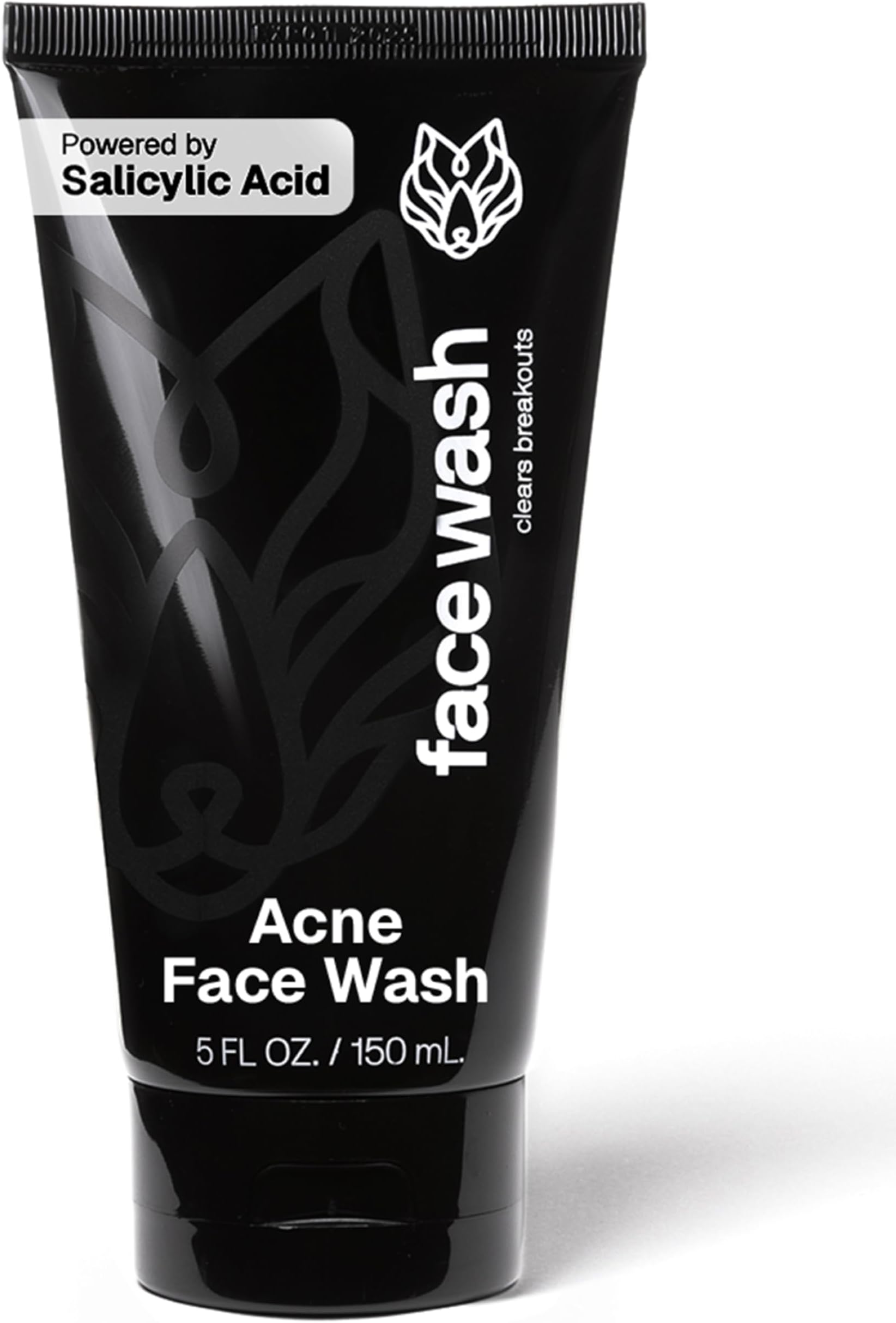 Salicylic Acid Acne Face Wash for Men - Charcoal Facial Cleanser & Exfoliator for Oily Skin - Gentle Daily Face Exfoliant & Pore Reducer Clears Breakouts - Non-Drying Acne Treatment