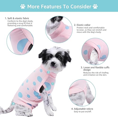 Miniatura 9 de Traje de recuperación de cirugía para perros, ropa protectora poscirugía con agujero para orina, chaleco quirúrgico unisex para mascotas para el