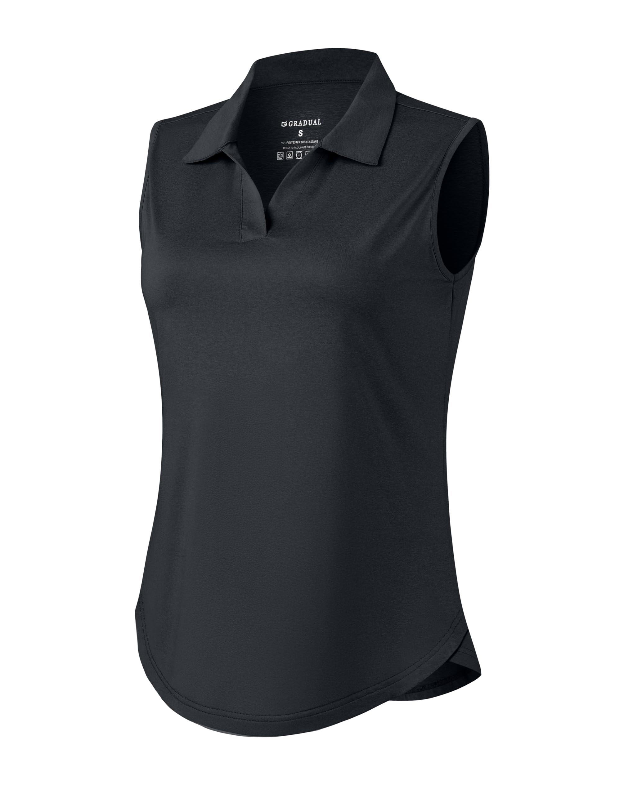 G Gradual Sleeveless Golf Shirts for Women Collared V Neck Tennis Tank Top Cooling Polo UPF 50+ Quick Dry Lightweight