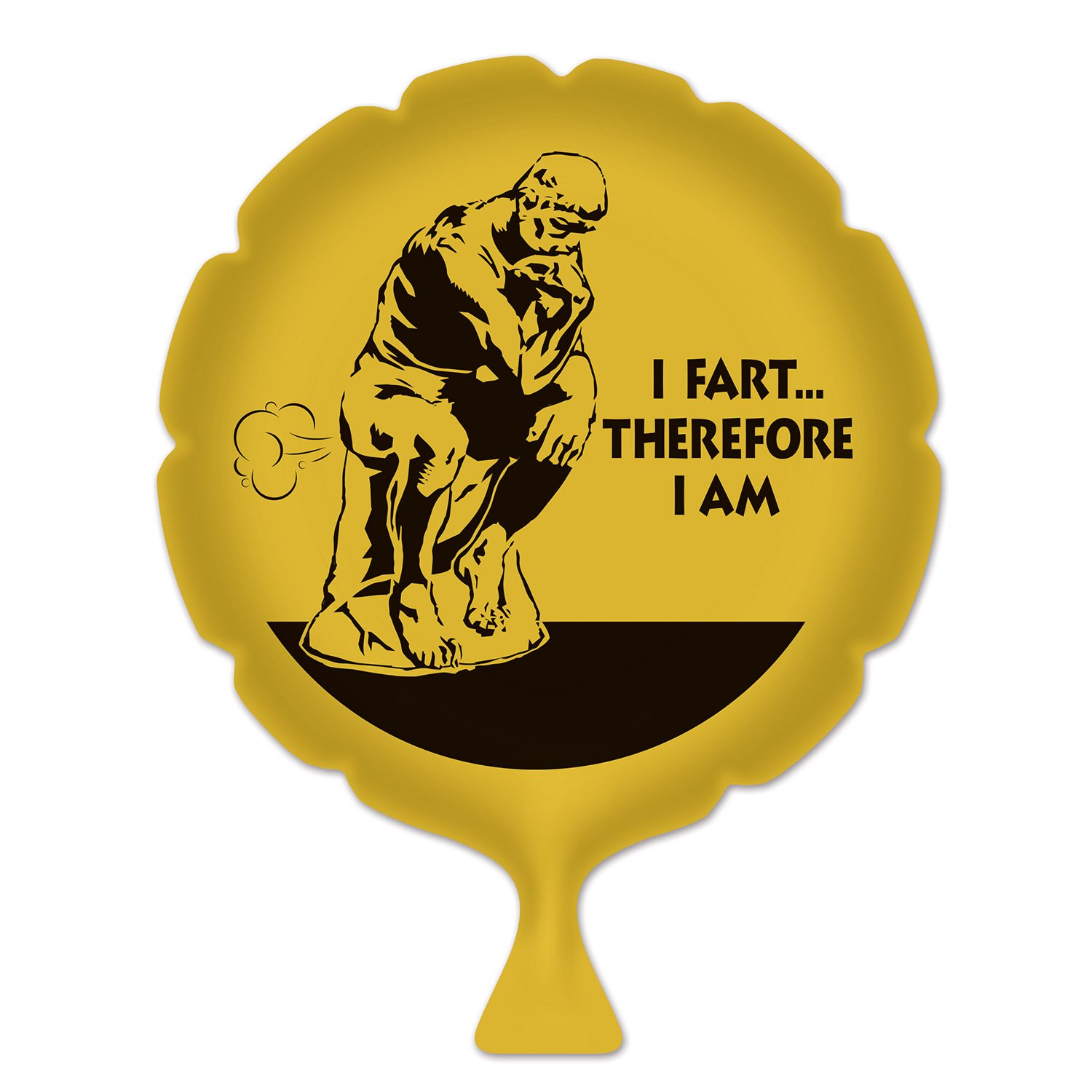 Beistle Fart Therefore I am Whoopee Cushion, 8", Yellow/Black