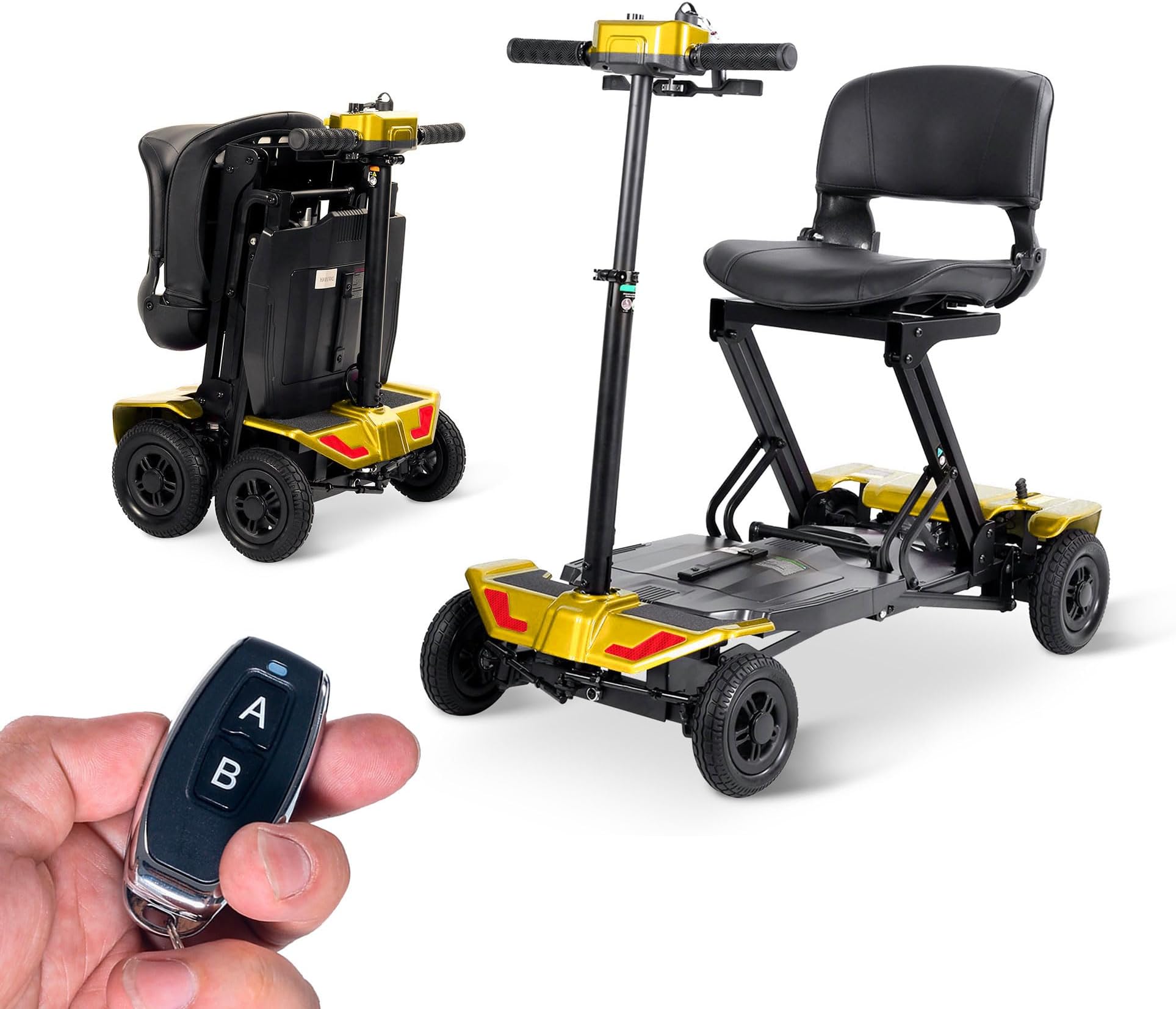 Klano KLX70 - Automatic Folding Mobility Scooter for Adults, One-Click Auto Fold & Unfold, Lightweight & Travel-Friendly, Airline Approved, 4-Wheel Scooter with Lithium Battery (Model8)