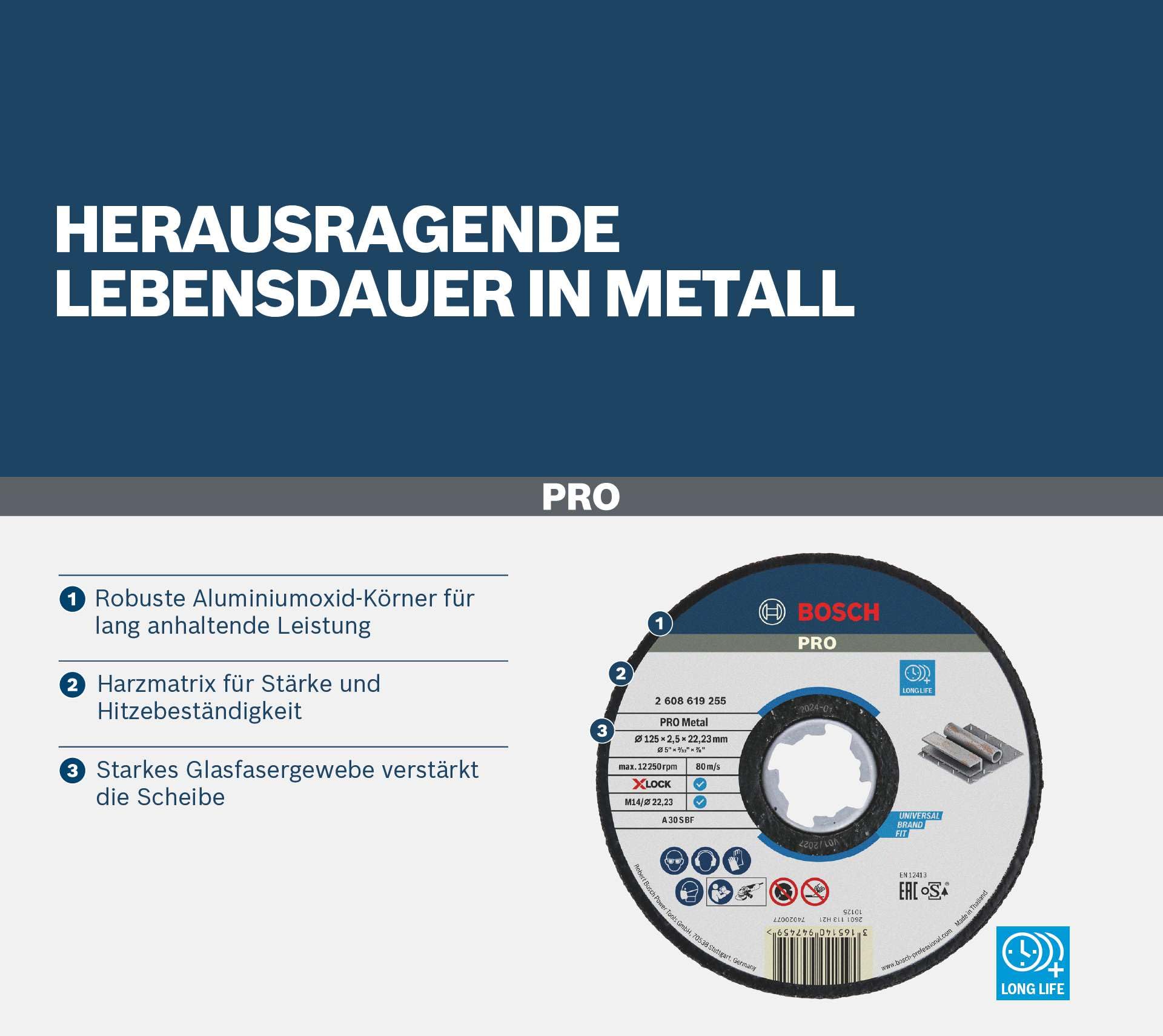 Amazon | ボッシュ X-LOCK切断砥石125x2.5鉄EX 25枚 2608619255 | 切断砥石